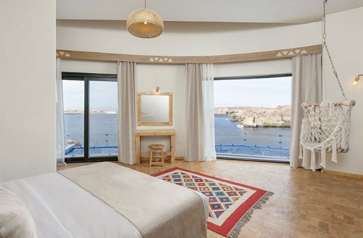 Quarto do Benben com vista para o Nilo