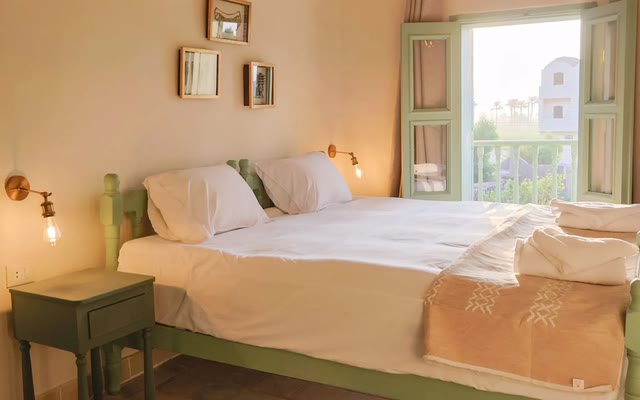 Quarto do Habu Hotel com vista do templo