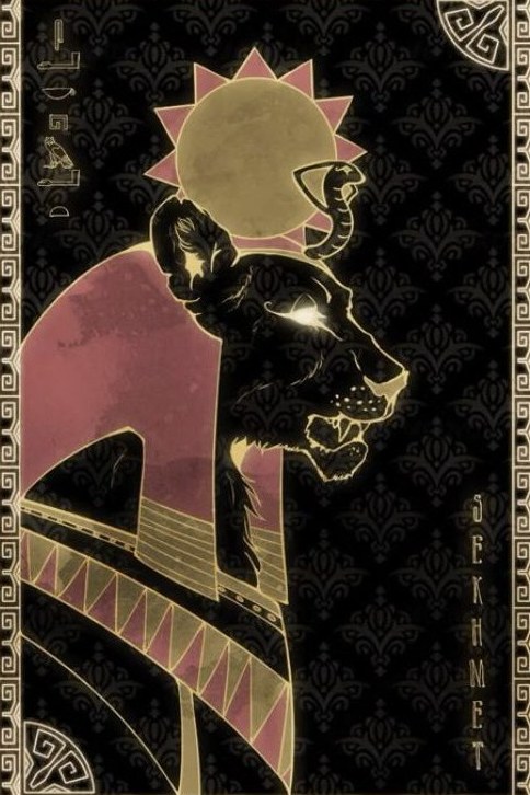 Arte da deusa leoa Sekhmet